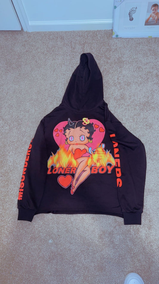 Loner Boy Betty Boop Hoodie ( Black )